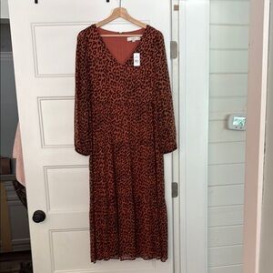 LOFT Leopard Dress NWT Size 10